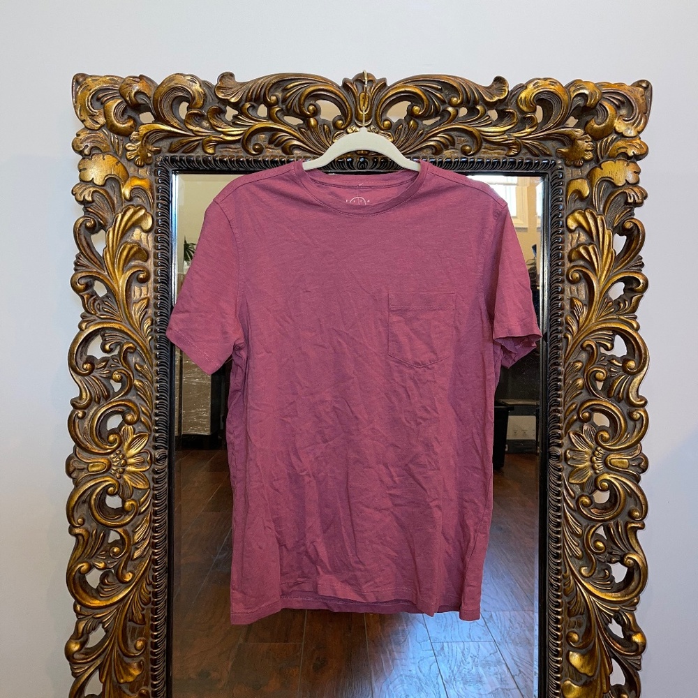 Even Tide Damon Vintage Wash Pockets Crew Purple Size S